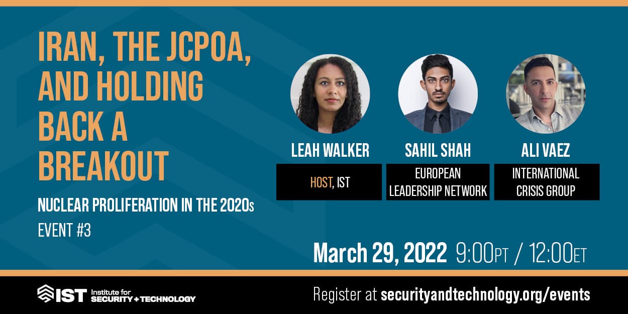 Iran, the JCPOA, and Holding Back a Breakout