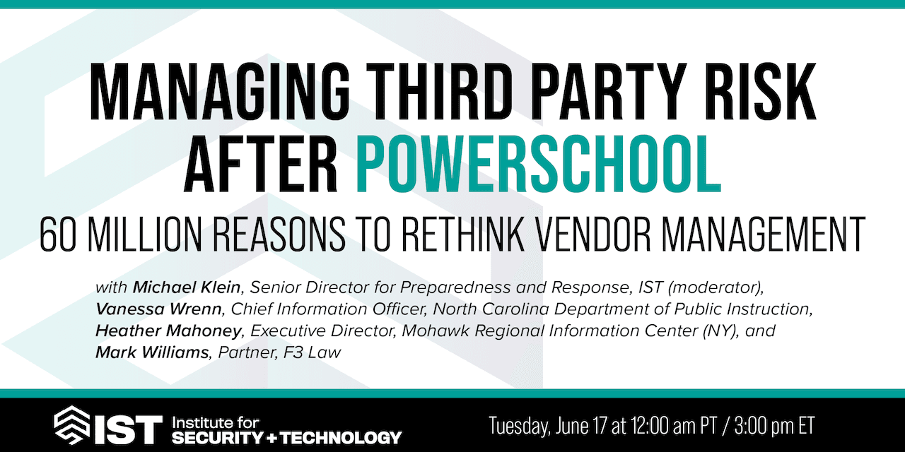 Managing Third Party Risk after PowerSchool