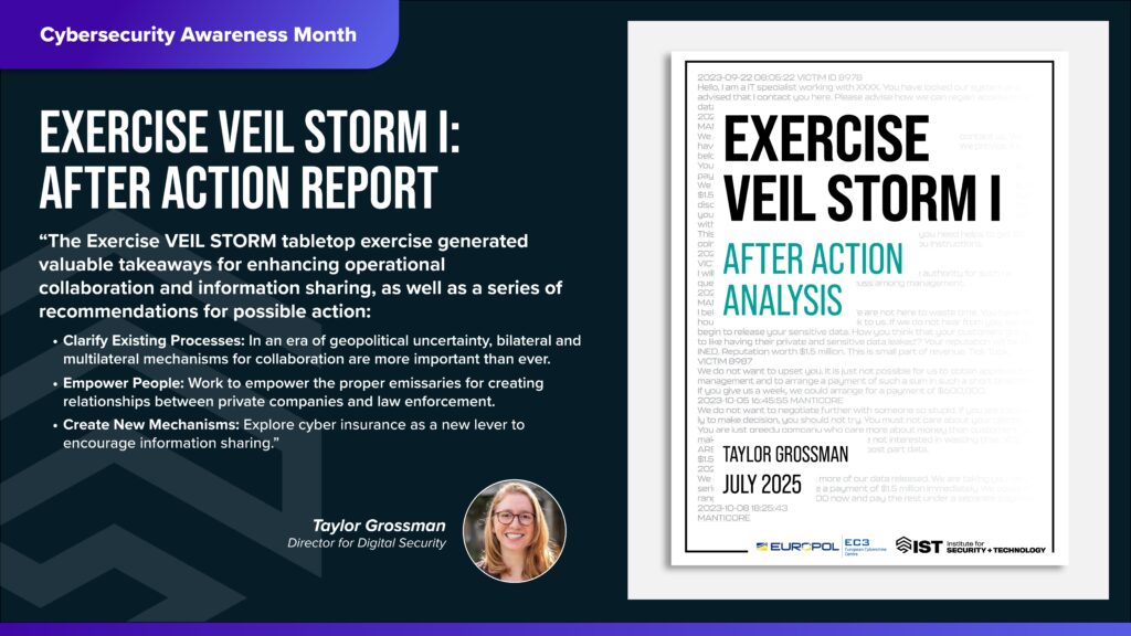 Exercise Veil Storm I: After-Action Report