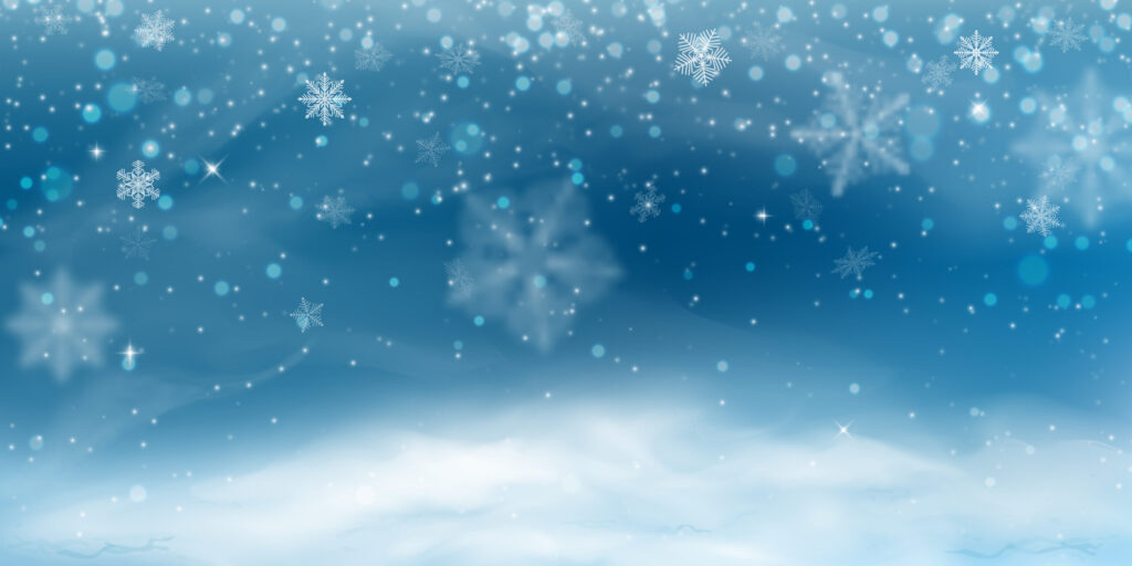 Snowflakes on a blue background