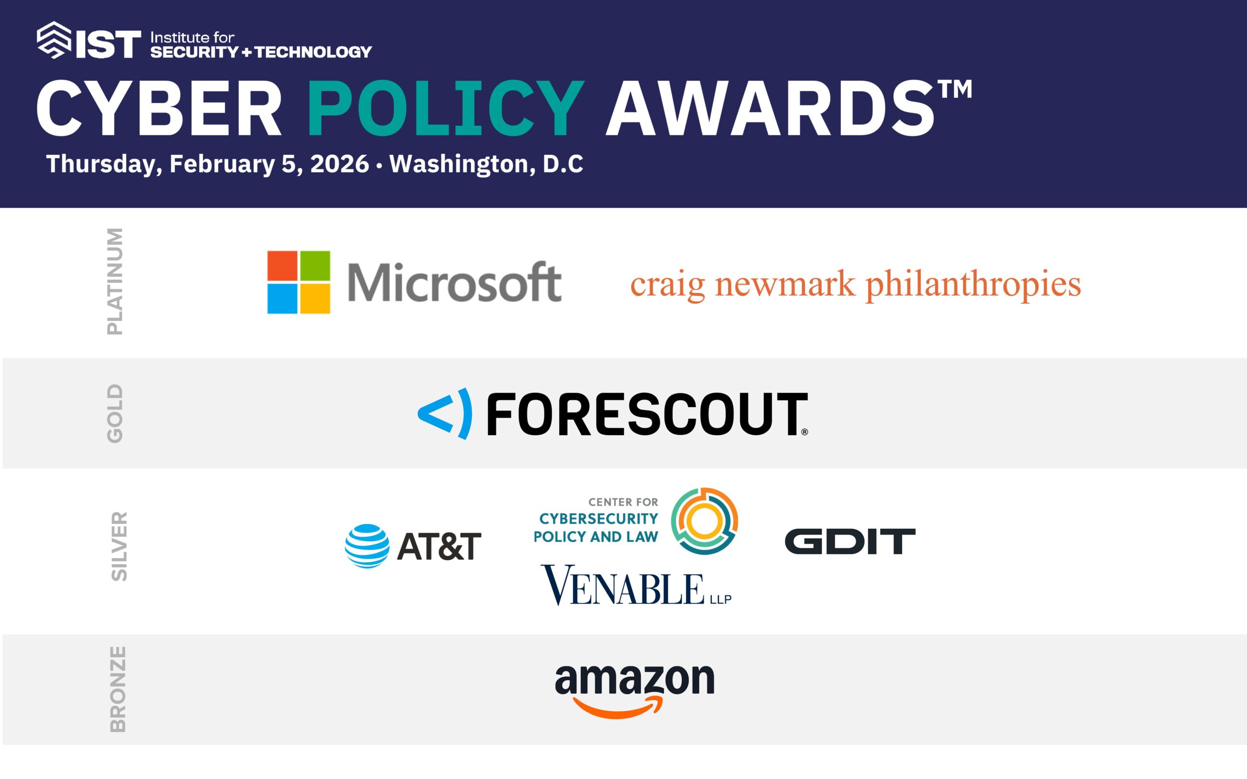 Spotlighting Sponsors for the Third Annual Cyber Policy Awards™