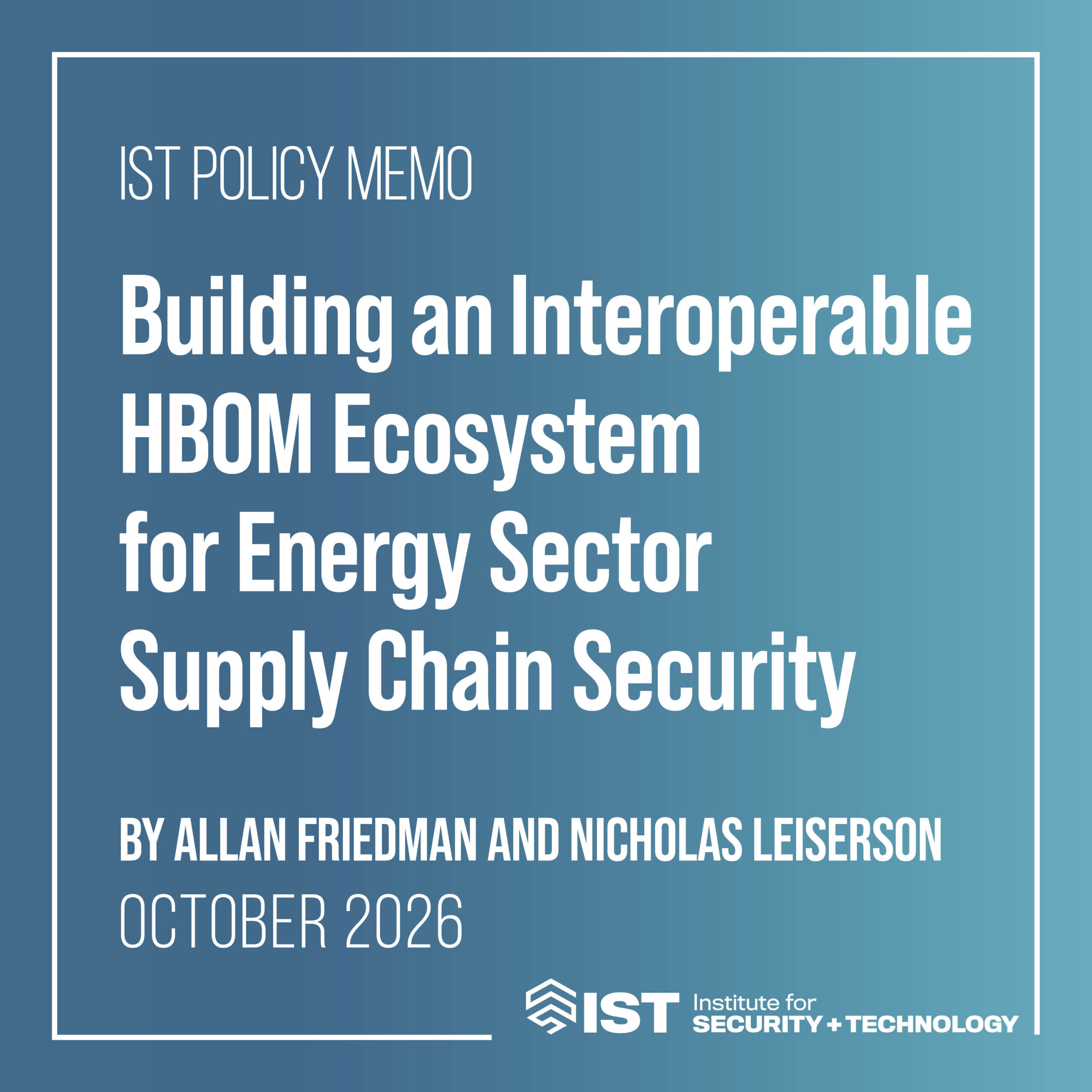 Building an Interoperable HBOM Ecosystem for Energy Sector Supply Chain Security